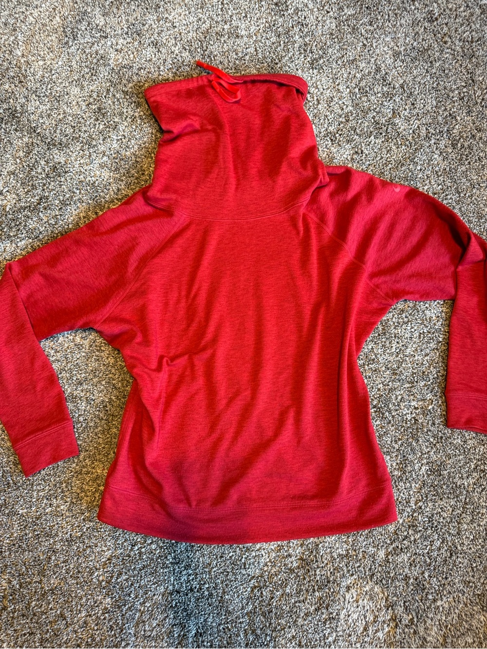 Nike Red Cowl Neck Lightweight Sweater